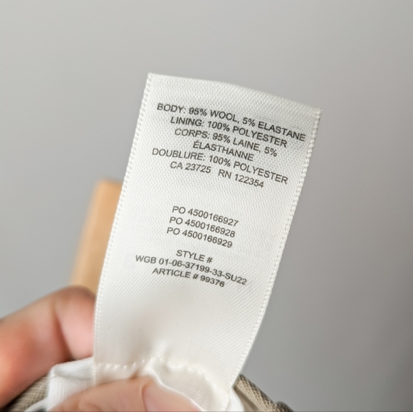 BABATON Agency Pant Wool Tan 0 Aritzia - Picture 15 of 15